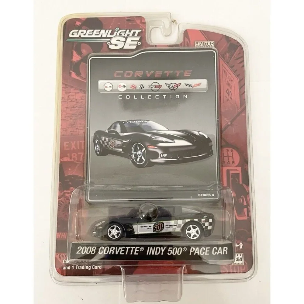 NEW 2008 CORVERTTE Collection INDY 500 PACE Die Cast Car 1:64 Greenlight SE Blac